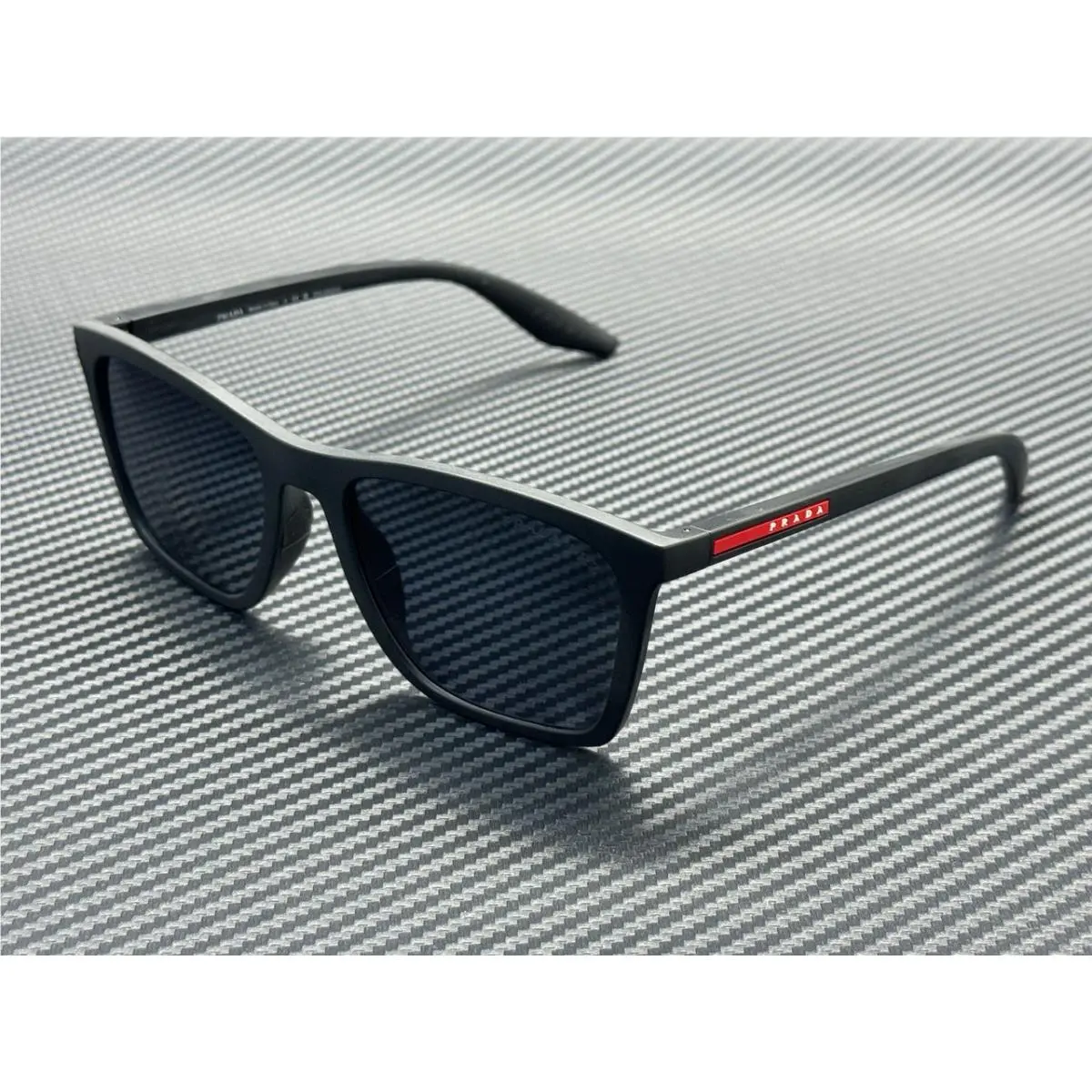 Prada Linea Rossa PS B08S 1BO02G Matte Black Grey Polarized Men`s 56 mm Sunglass