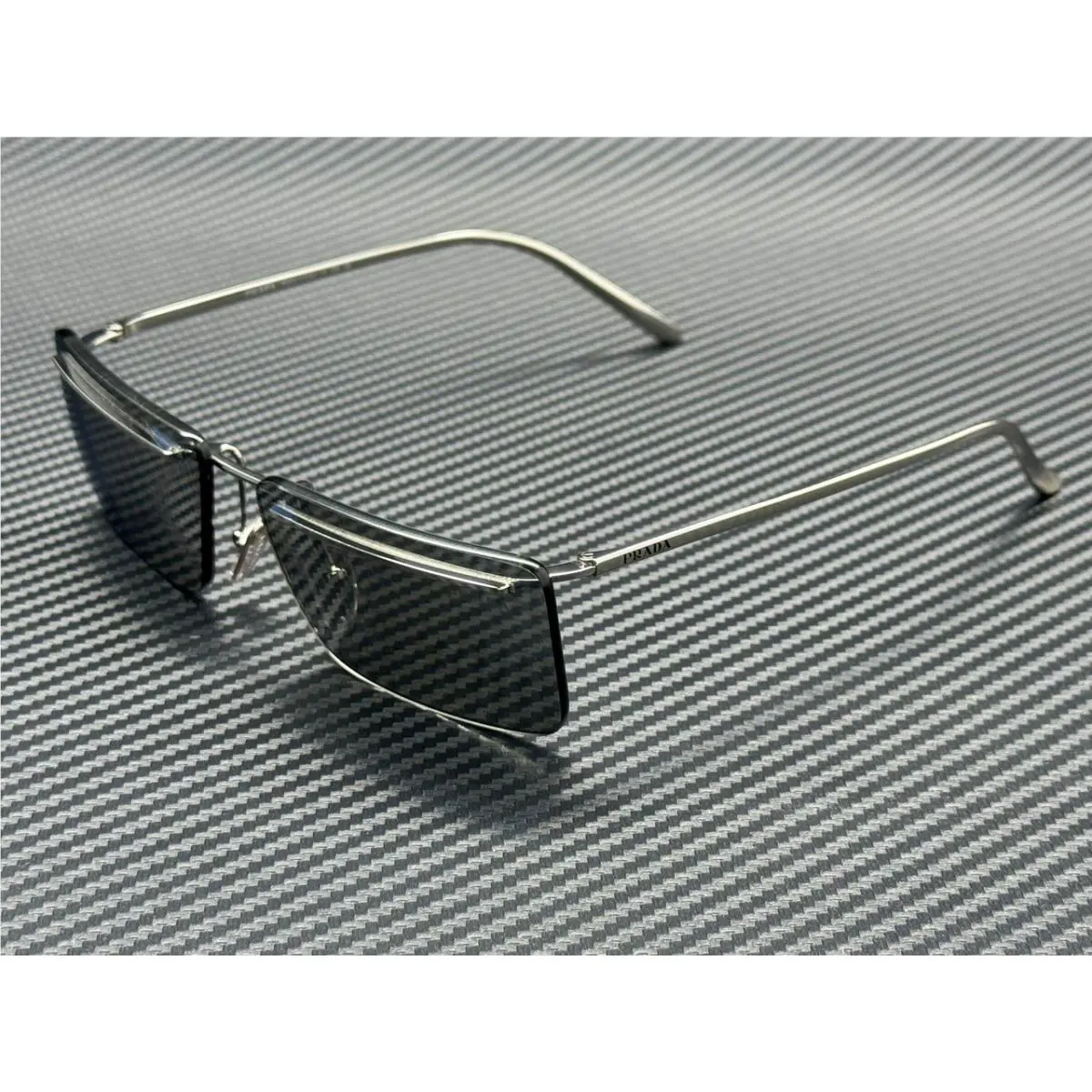 Prada PR C53S 1BC60N Silver Grey Mirror Men`s 60 mm Sunglasses