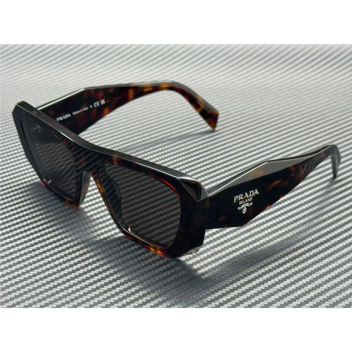 Prada PR B18S 17N06B Root Tortoise Dark Brown Women`s 53 mm Sunglasses