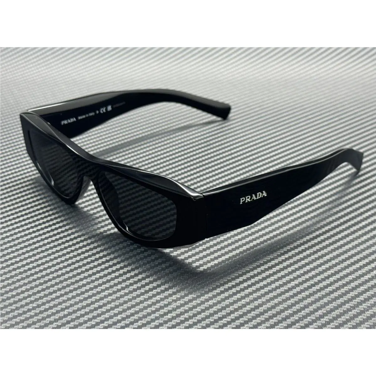 Prada PR B19S 16K08Z Black Dark Grey Men`s 52 mm Sunglasses