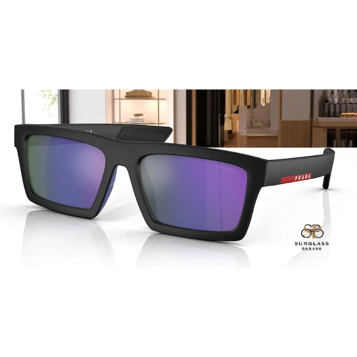 Prada PS 02ZSU 1BO05U Matte Black 58mm Sunglasses / /