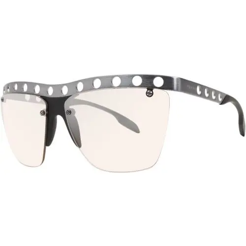 Prada PR53RS TWE1J1 Sunglasses 62mm Brushed Gunmetal / Lt Brown Silver Mirror