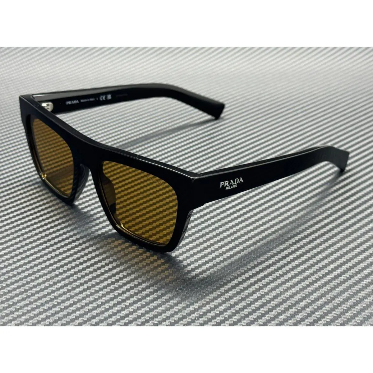 Prada PR C03S 16K50P Black Dark Honey Men`s 54 mm Sunglasses