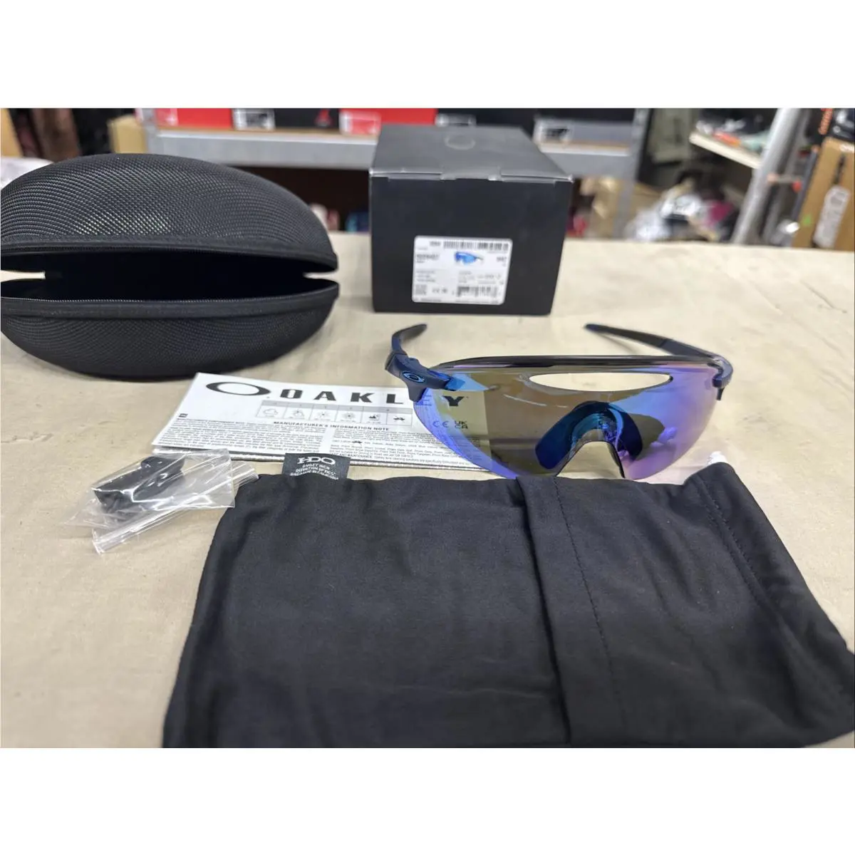 Oakley OO 9407-0439 Encoder Ellipse Matte Navy Prizm Sapphire Sports Sunglasses