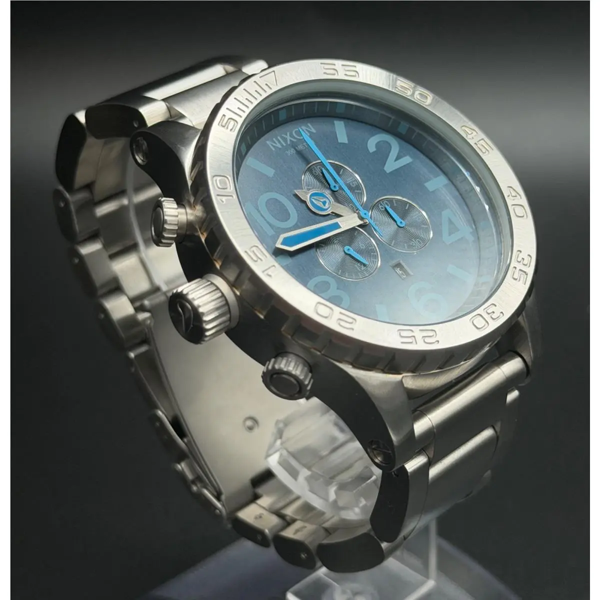 Nixon 51-30 Chrono Blue Dial Stainless Steel Men`s Watch A083-2219