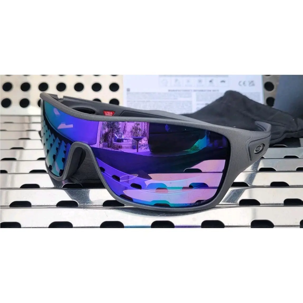 Oakley Turbine Rotor 9307-3132 Sunglasses Matte Steel/prizm Violet Polarized