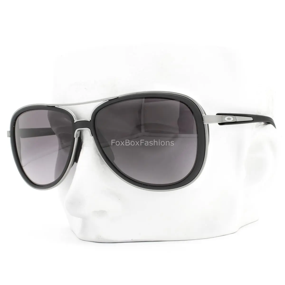 Oakley Split Time Sunglasses Velvet Black Prizm Gray Gradient OO4129-1758 W/case - Frame: Black, Lens: Gray