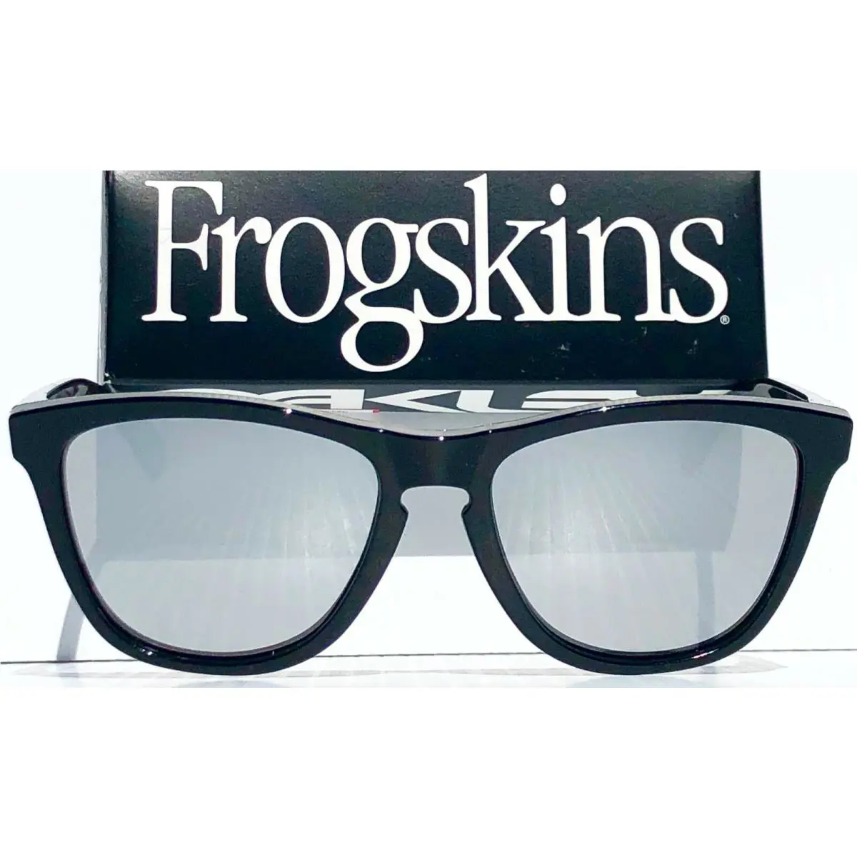 Frogskins Black Shiny w Polarized Galaxy Mirror Sunglass 9013 by Oakley