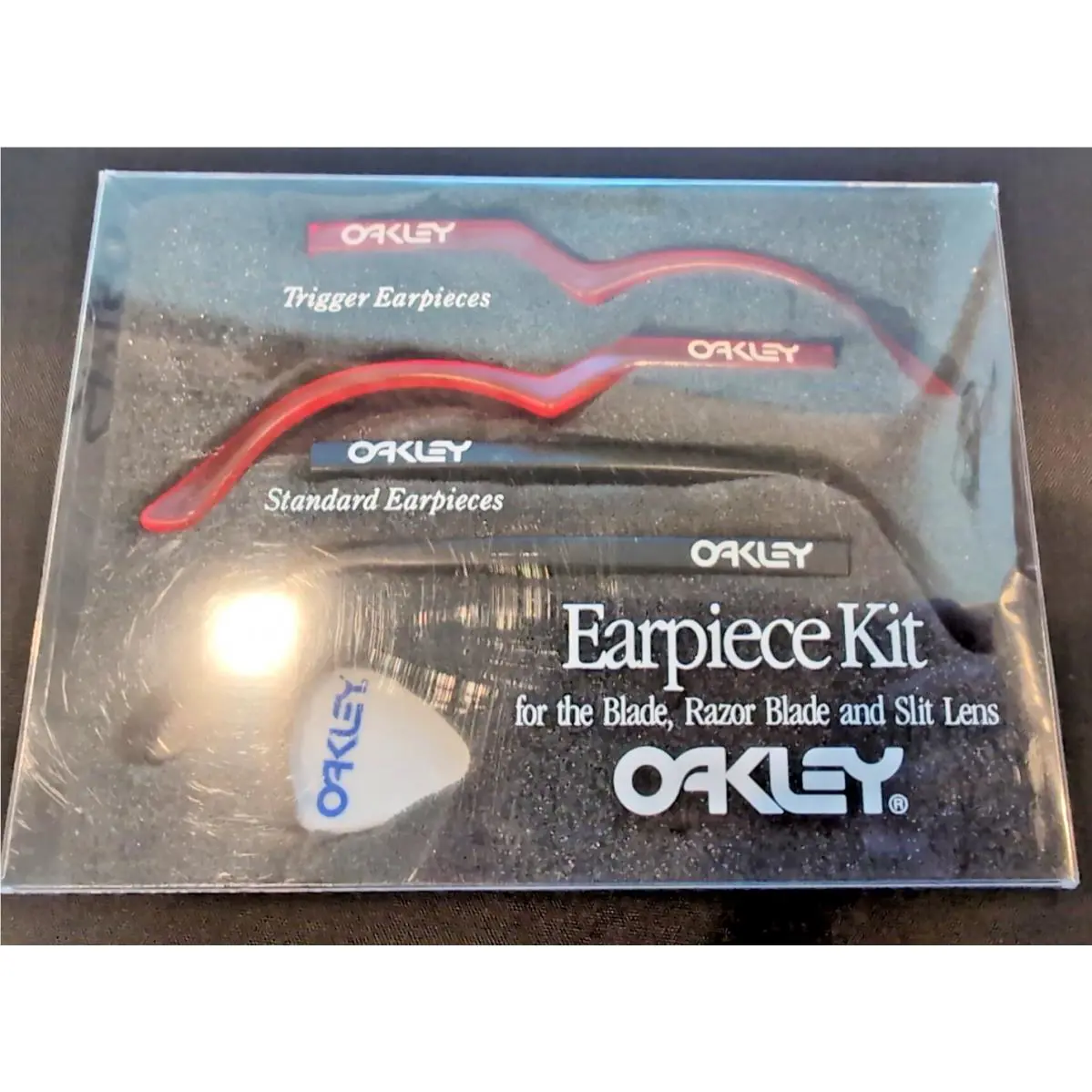Oakley Razor Blade Earpiece Kit Crystal Red Arms Set Trigger and Straight