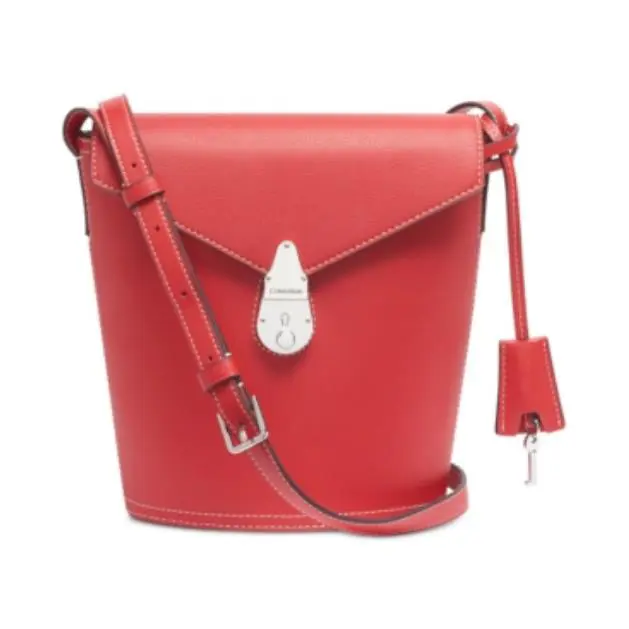 Calvin Klein Lock Bucket Bag Red