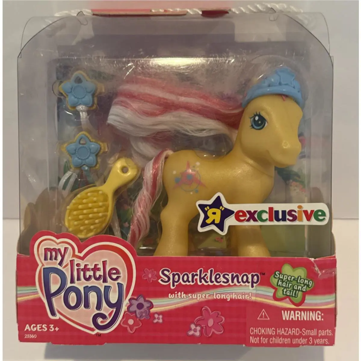 My Little Pony Sparklesnap Super Long Hair Clips Brush Tiara Toys R Us 2004
