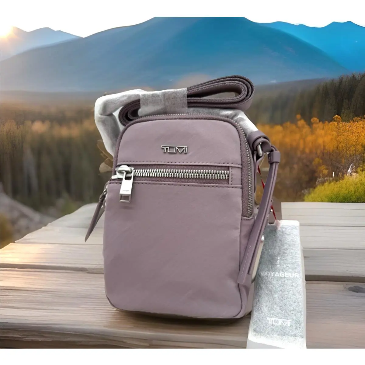 Tumi Voyageur Persia Nylon Ligthweigth Crossbody Bag In Lavender
