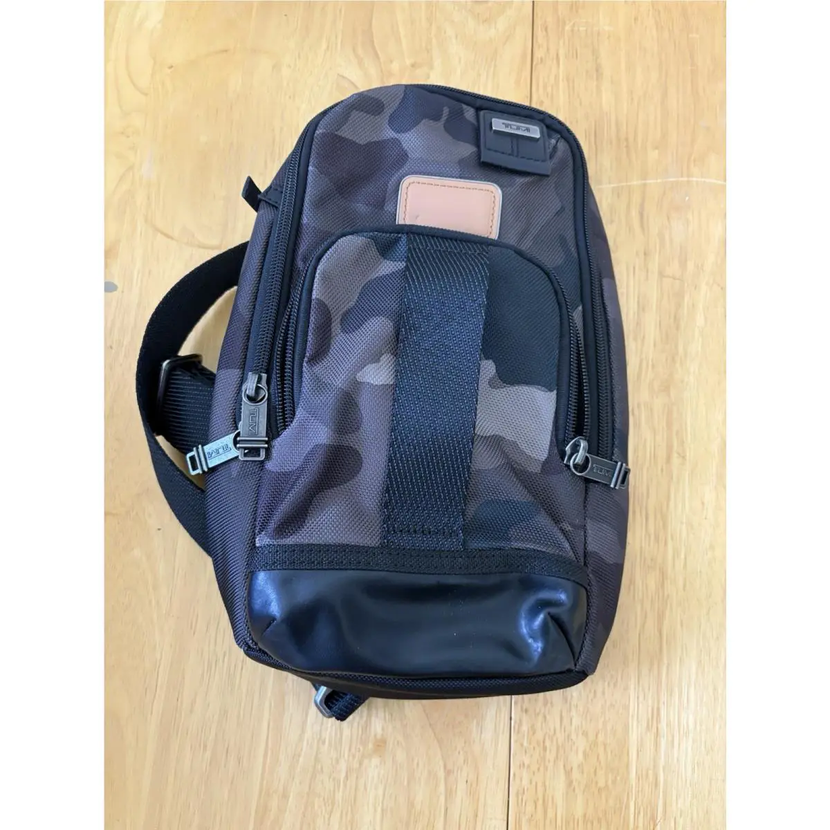 Tumi Fremont Fife 11.75” Slim Sling Bag Backpack - City Camo w/ Black