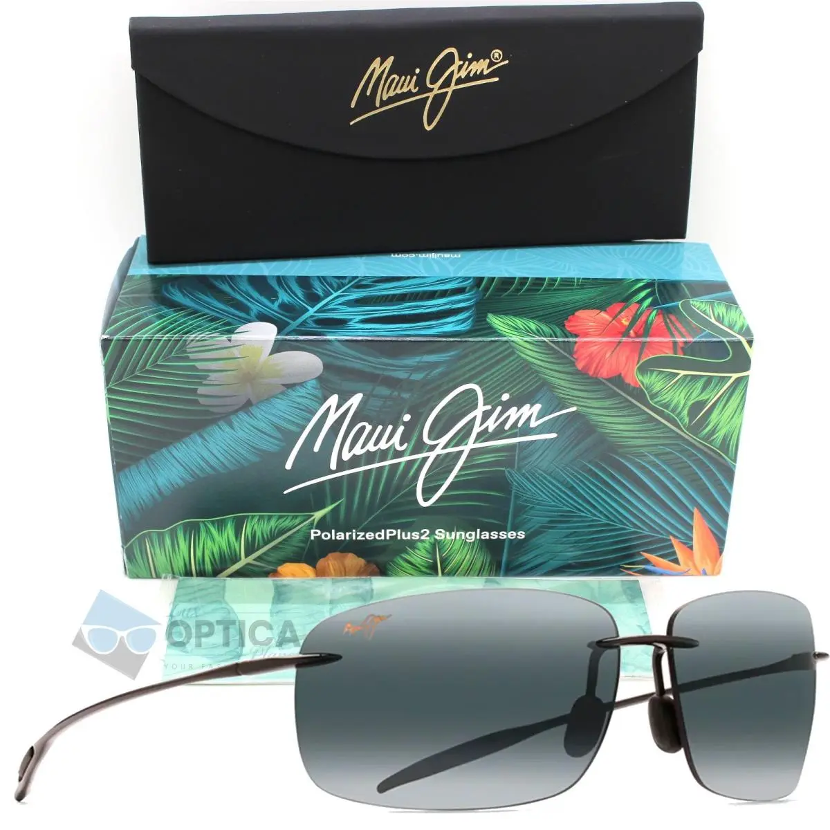 Maui Jim Breakwall Polarized Sunglasses Gloss Black 422-02 / MJ0422S-001