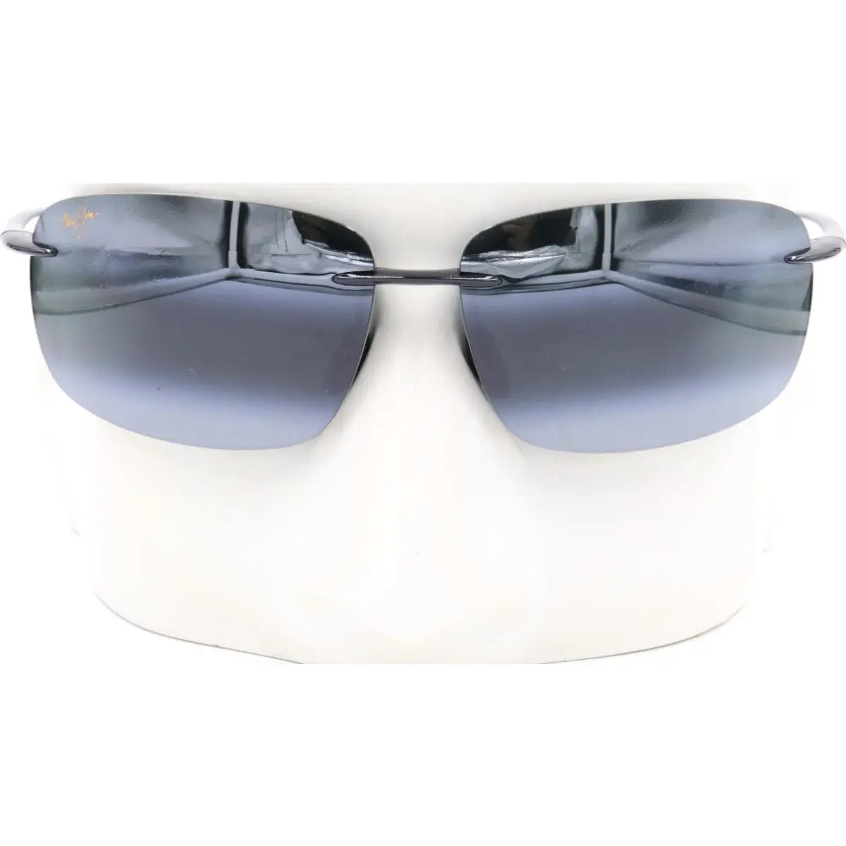 Maui Jim Breakwall Gloss Black Sunglasses Gray Lens 422-02 / MJ0422S-001