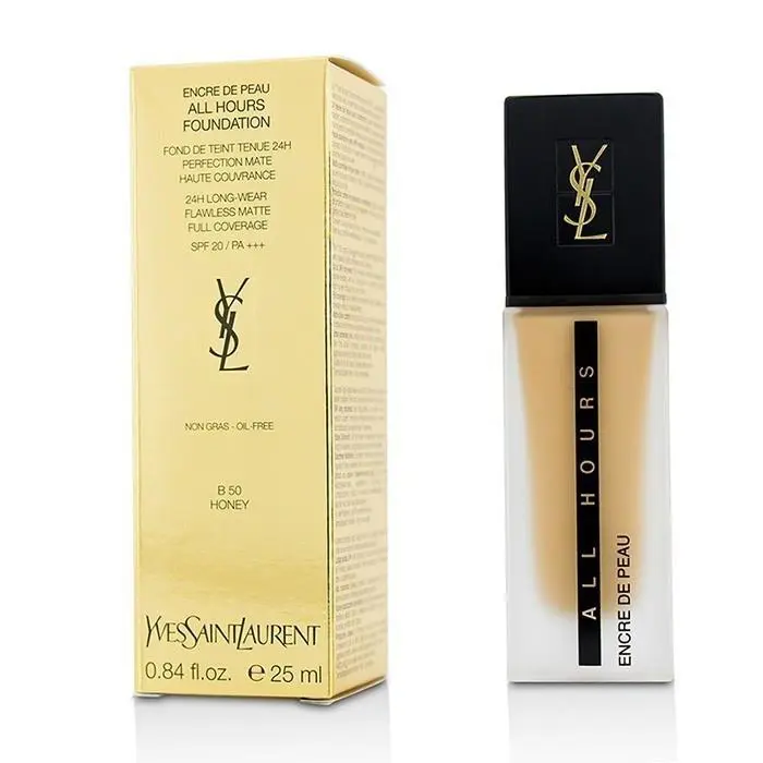 Yves Saint Laurent All Hours Foundation B50 Honey Spf 20 Oil Free .84oz 25ml Box