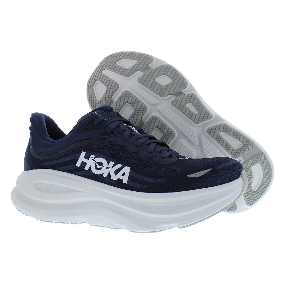 Hoka Bondi 9 Mens Shoes - Varsity Navy/White, Main: Blue