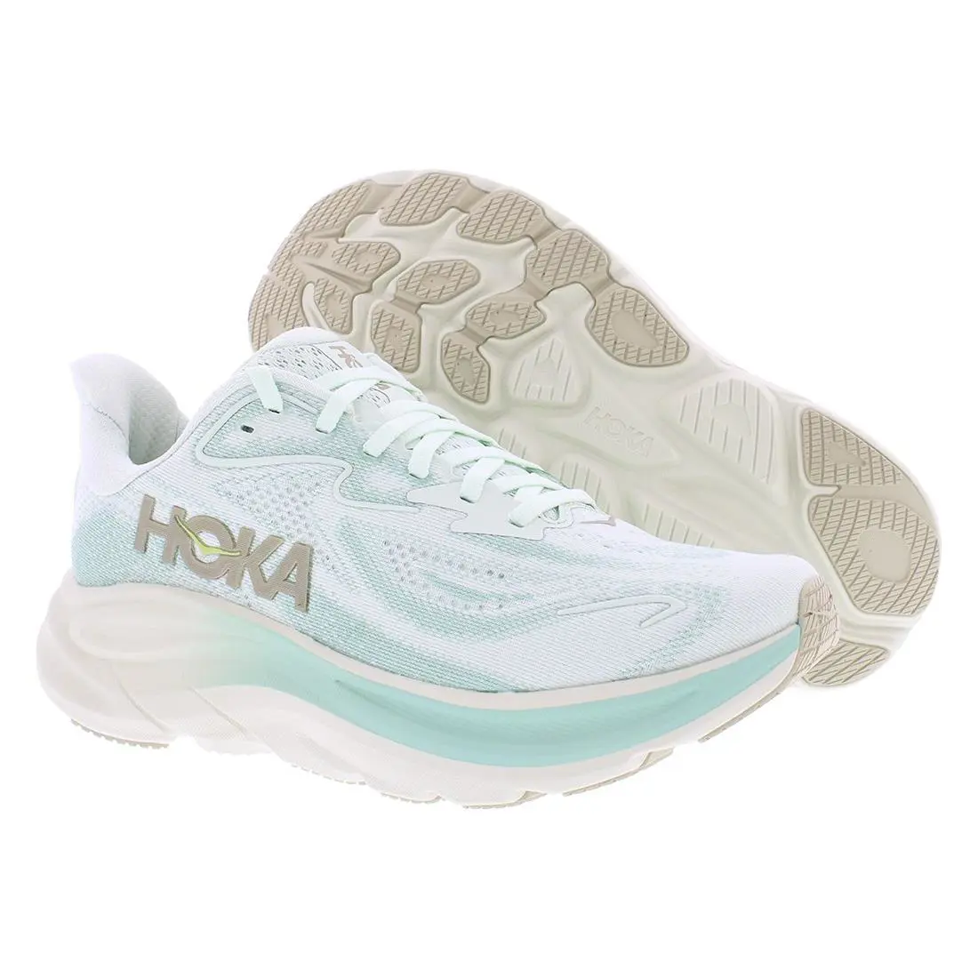Hoka Clifton 10 Womens Shoes - Sea Glass/Jadeite, Main: Green