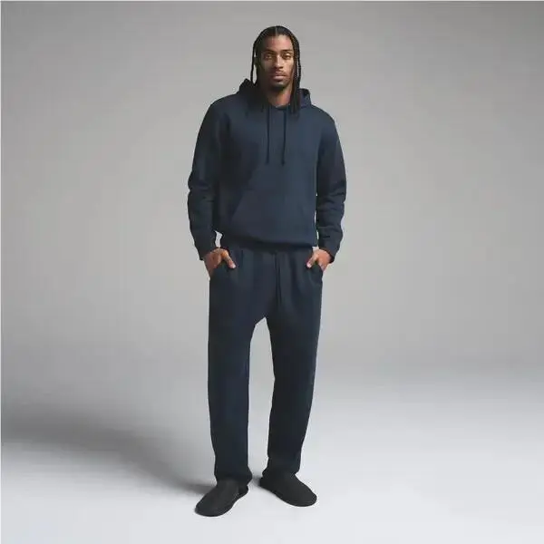 Skims Men s Fleece Lounge Straight Leg Pant in Navy Size Small