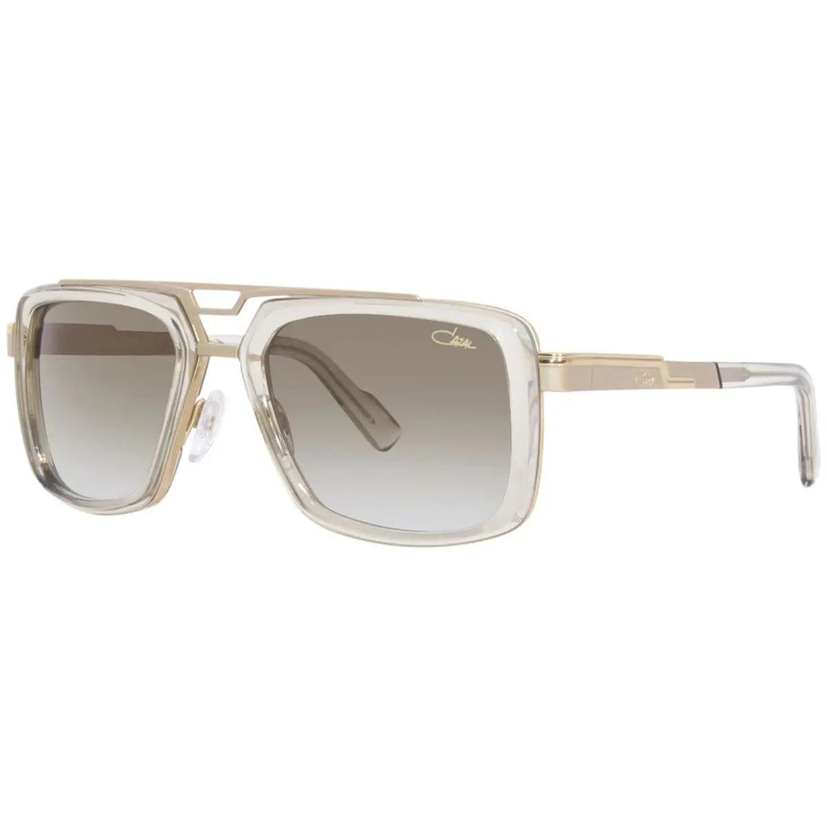 Cazal 9104 003 Sunglasses Men`s Brown-crystal/green Gradient Square Shape 54mm