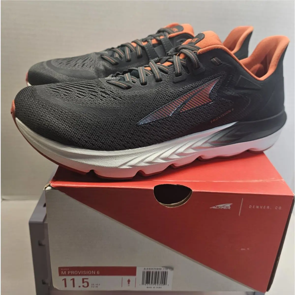 Altra shoes - Altra Provision 6 - Provision - ALOA5475000 - Black/Grey/Burnt Orange 0