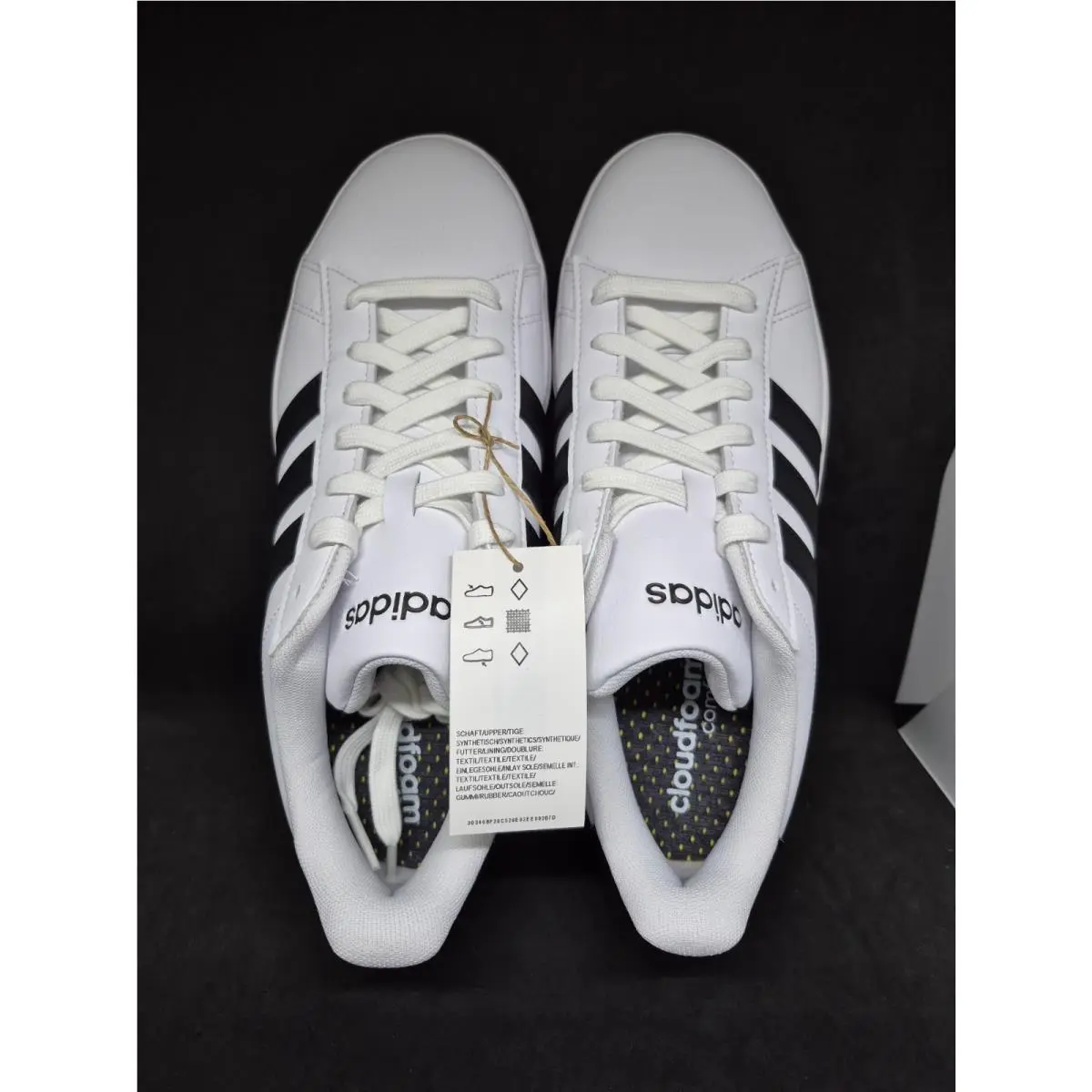 Adidas shoes - Grand Court 2.0 - Grand Court - GW9195 - White Black 10