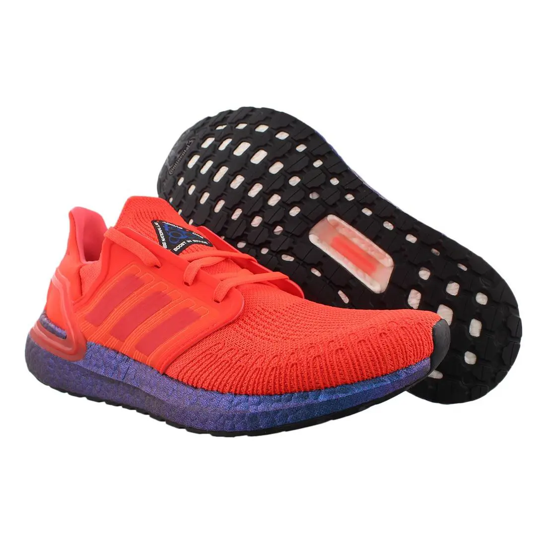 Adidas Ultraboost 20 Mens Shoes - Solar Red/Solar Red/Boost Blue Violet Metallic, Main: Red