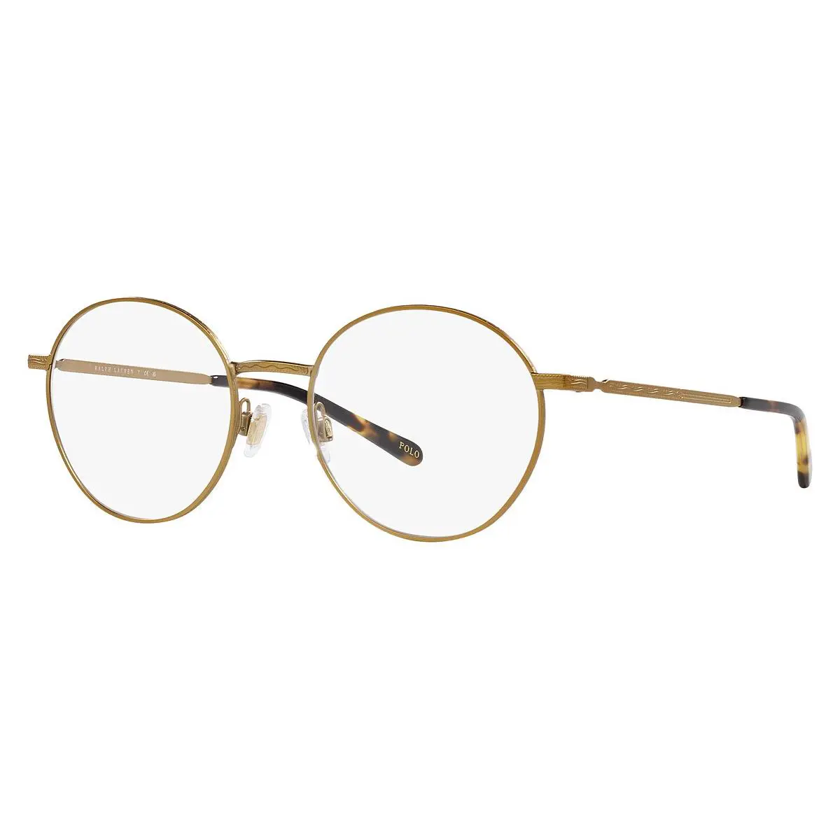 Polo Ralph Lauren Man Round Eyeglasses PH1217 9324 Semishiny Brass 50mm