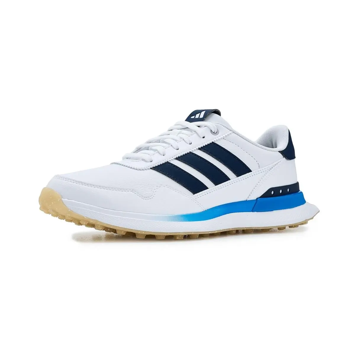 Man`s Shoes  Golf S2G 26 Leather Spikeless Golf Shoes Ftwr White/Collegiate Navy/Lucid Ray Blue by Adidas