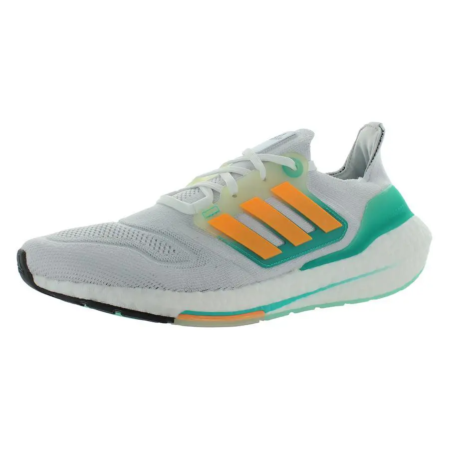Adidas Ultraboost 22 Mens Shoes - Cloud White/Flash Orange/Mint Rush, Main: White