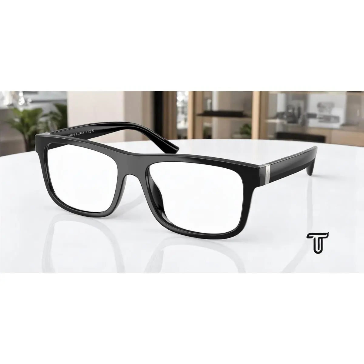 Ralph Lauren Polo PH2290U 5001 Shiny Black Demo Lens 54 mm Men`s Eyeglasses