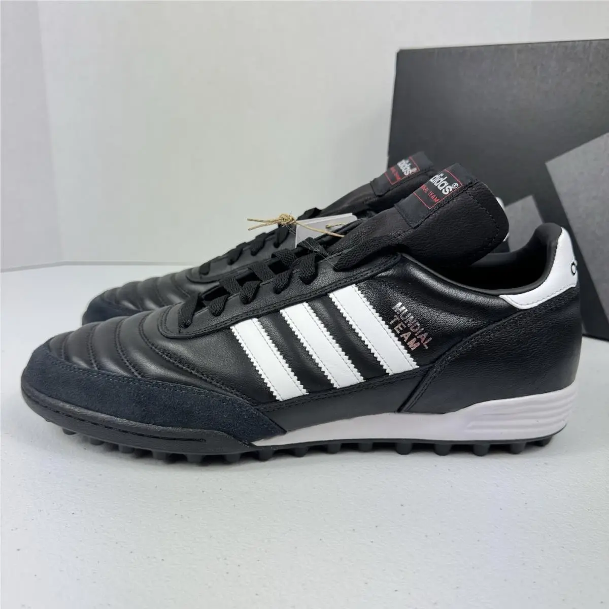 Adidas Mundial Team Leather Mens Turf Soccer Shoes Black 019228 Multiple Sizes