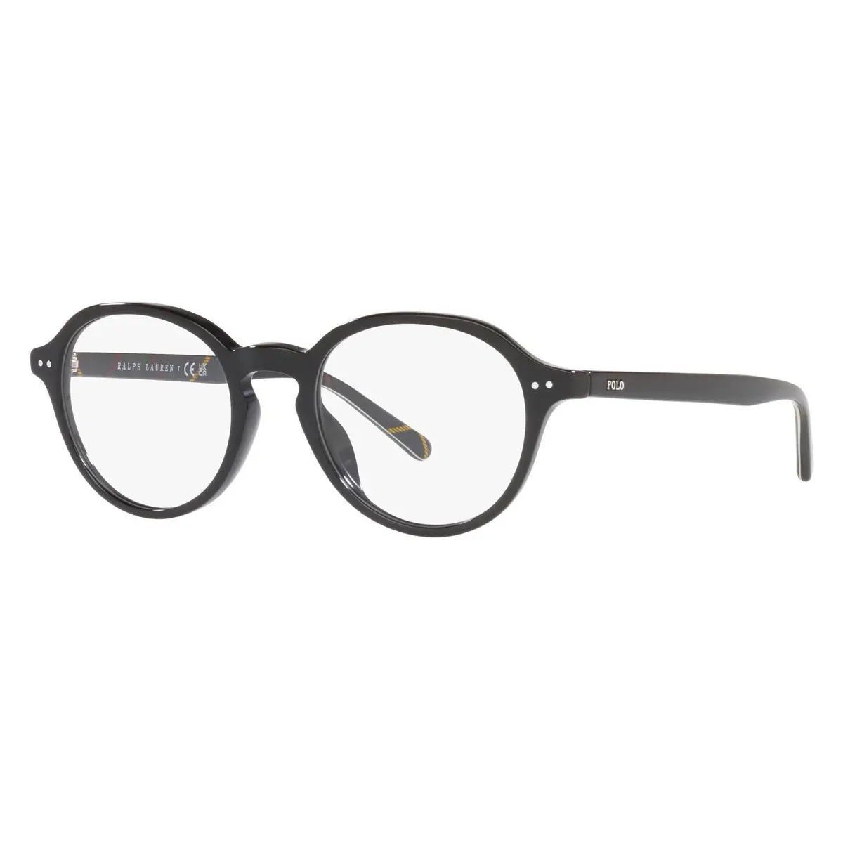 Polo Ralph Lauren Man Oval Eyeglasses PH2251U 5001 Shiny Black 50mm