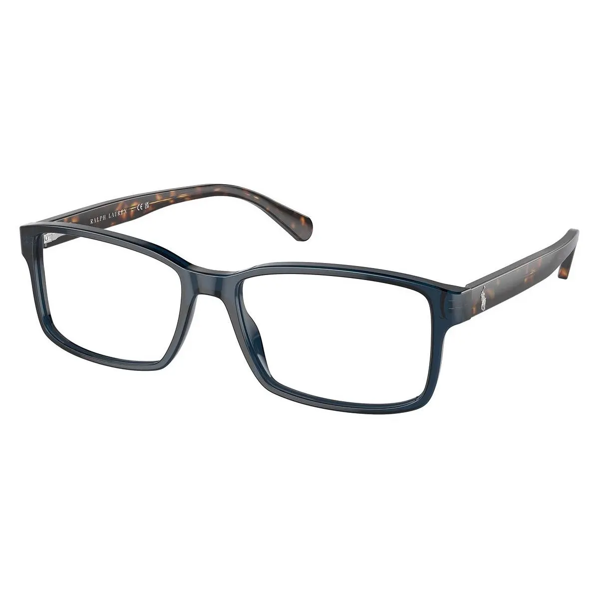 Polo Ralph Lauren Man Eyeglasses PH2123 5470 Shiny Transparent Blue 54mm