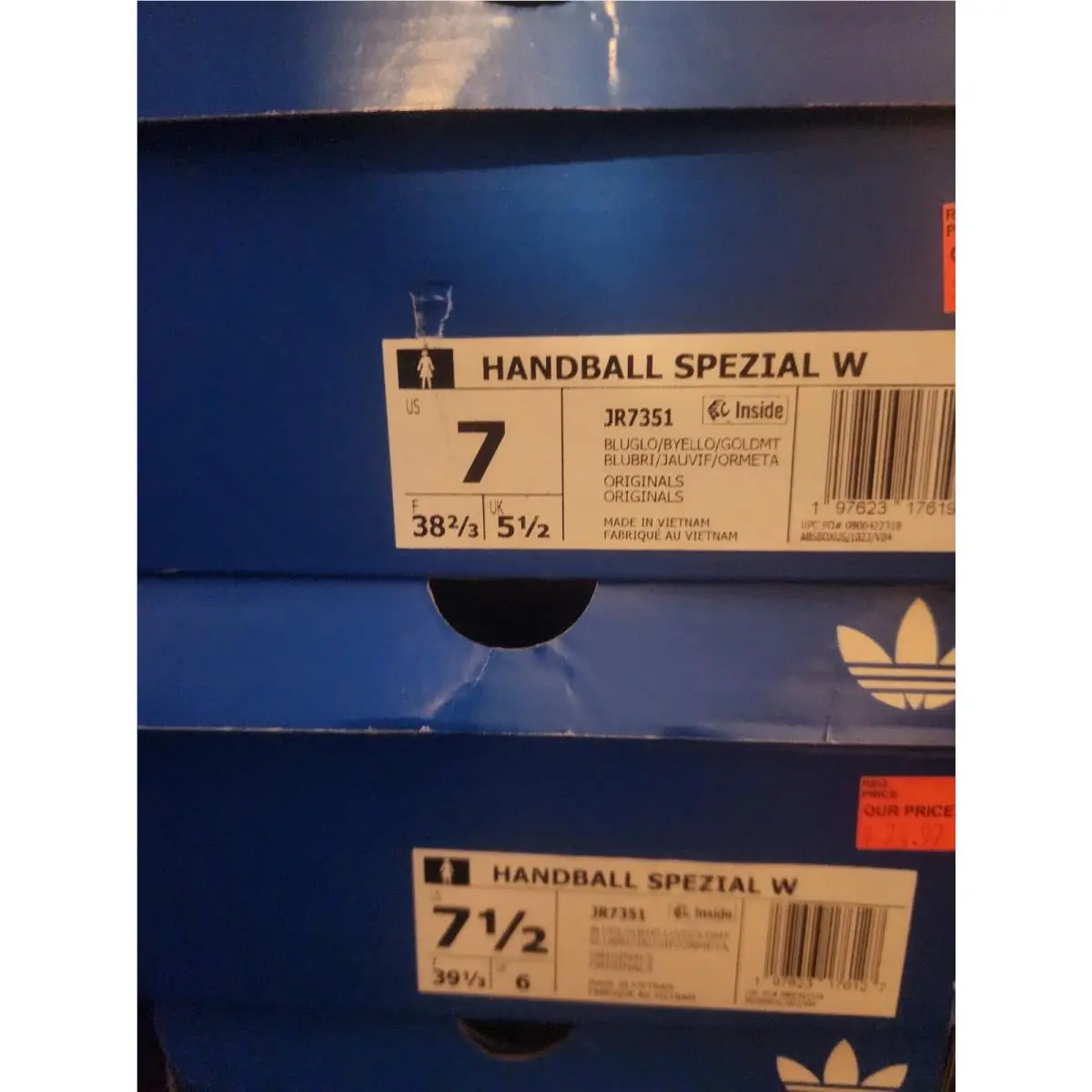 Adidas shoes - Handball Spezial Blue Glow Bright Yellow - JR7351 - Teal 8