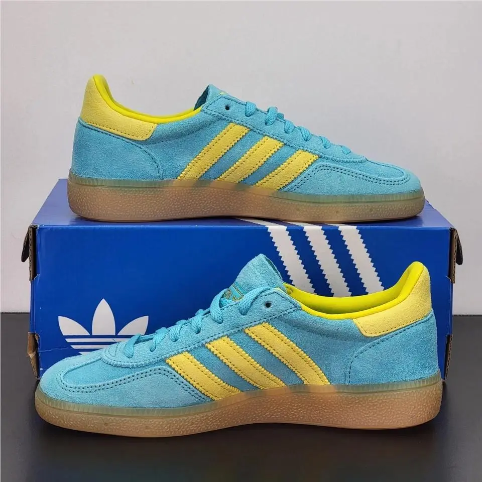 Adidas shoes - Handball Spezial Blue Glow Bright Yellow - JR7351 - Teal 0