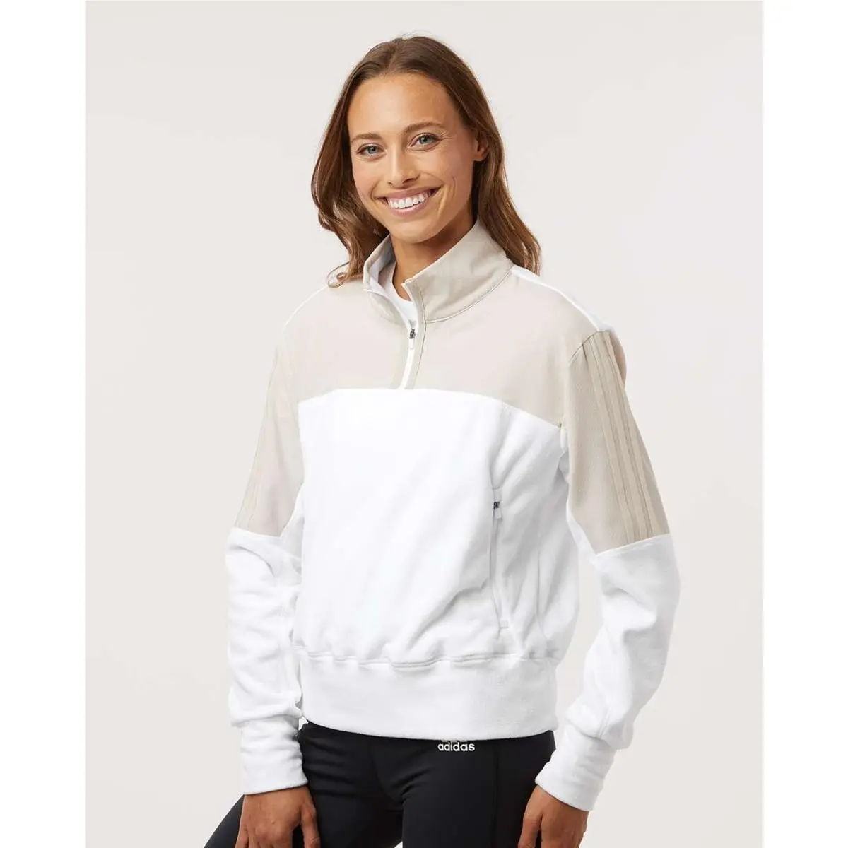 Adidas clothing - Black, Collegiate Navy, White, Grey Five, Zip Pullover: Halo Blue 6