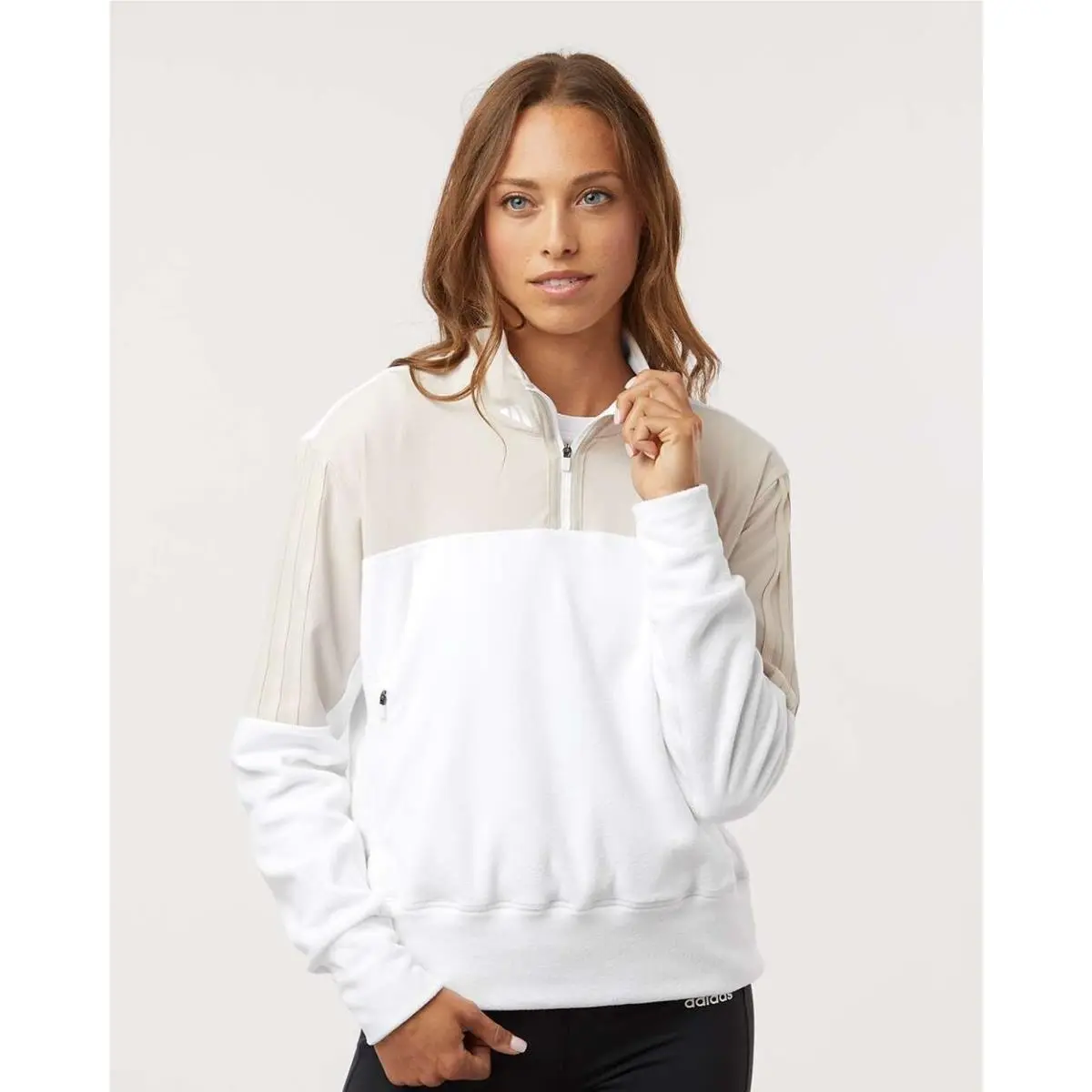 Adidas clothing - Black, Collegiate Navy, White, Grey Five, Zip Pullover: Halo Blue 7