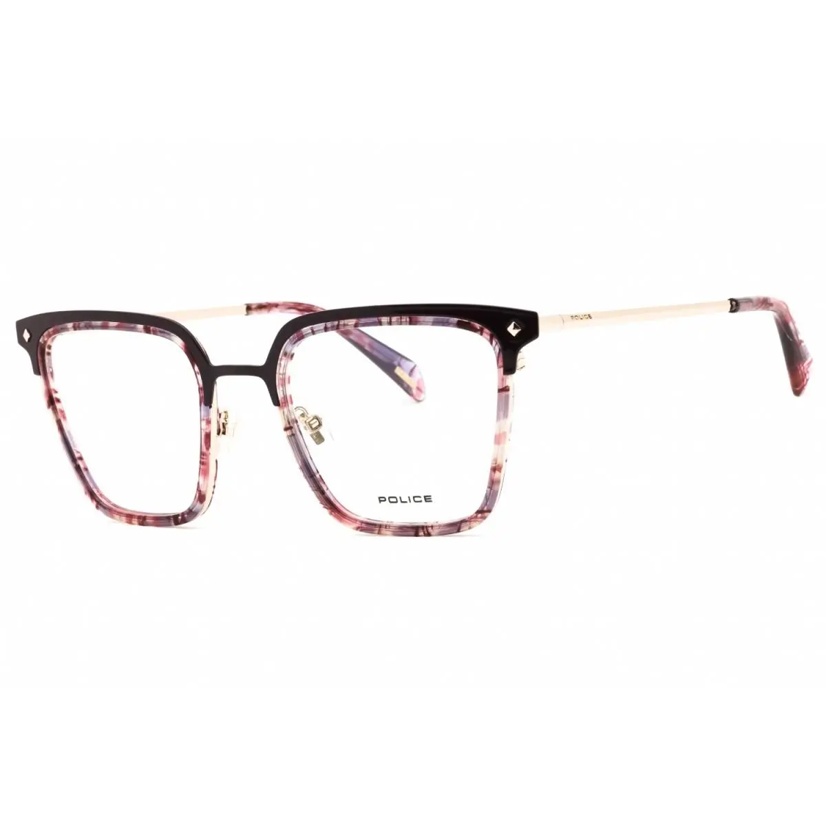 Police VPLG25 0492 Light Gold with Color Parts 51mm Eyeglasses