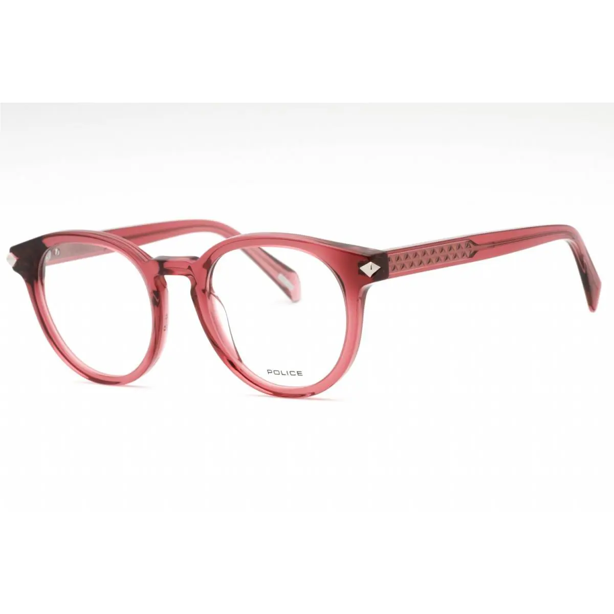 Police VPLF30 01CK Transparent Burgundy 48mm Eyeglasses
