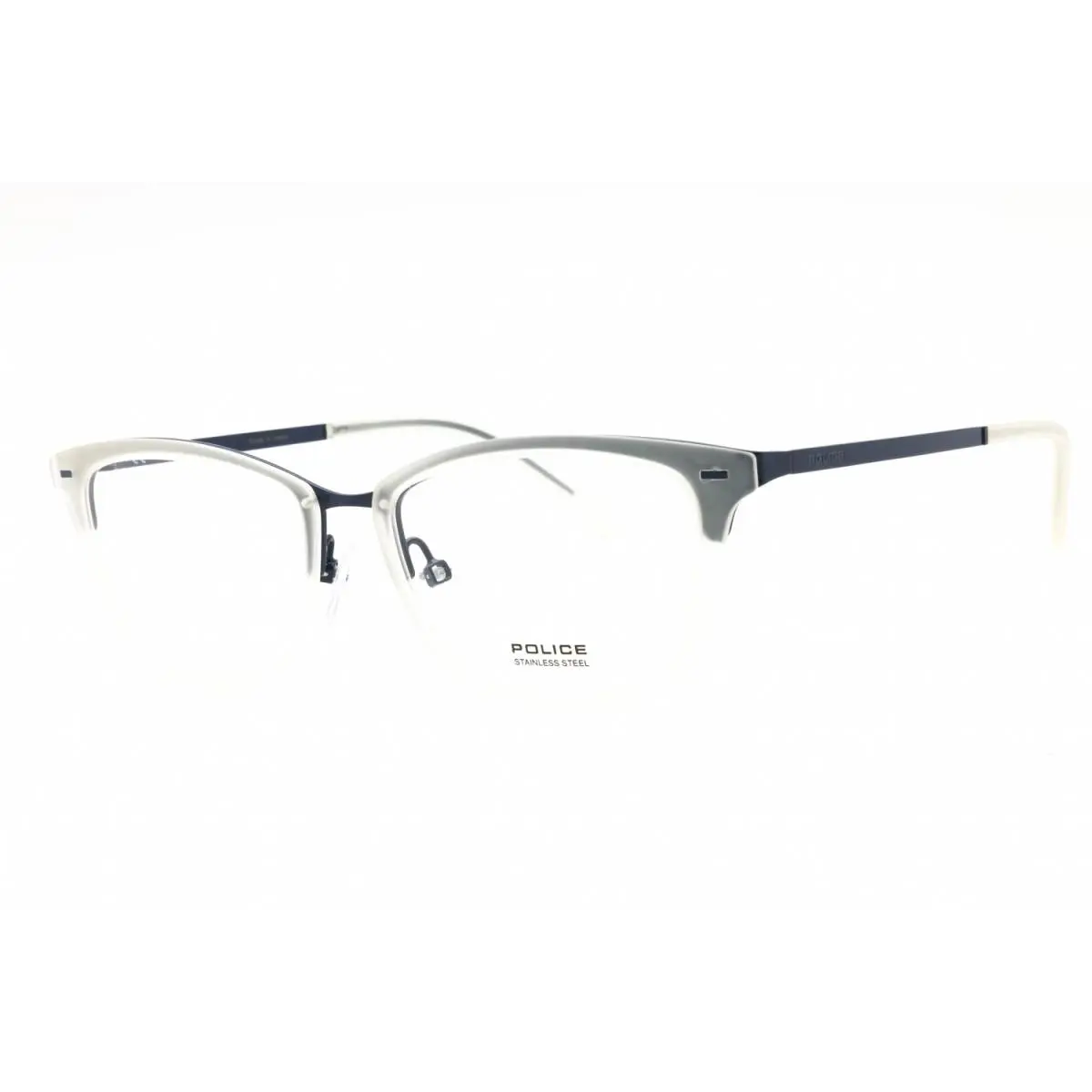 Police VPL284 08AS Semi-matte Blue 51mm Eyeglasses