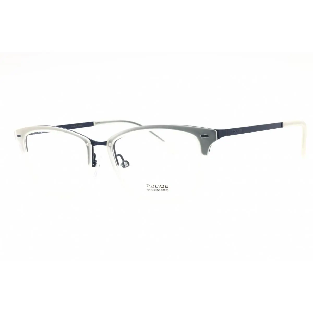 Police VPL284 08AS Semi-matte Blue 51mm Eyeglasses