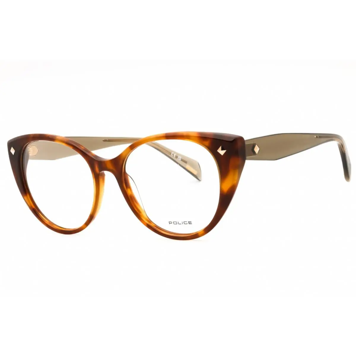 Police VPLM02 09XW Shiny Medium Havana 52mm Eyeglasses
