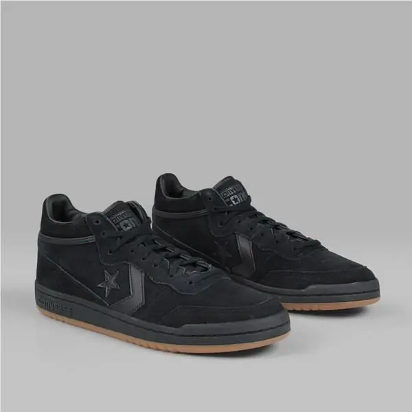 Converse shoes - CONS Fastbreak Pro Mid Suede Court Shoes - A11648C - Black/Black/Gum 0