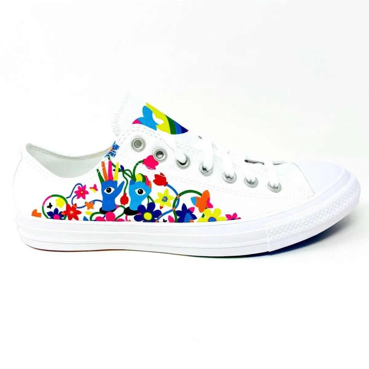 Chuck Taylor All Star Ox White Rainbow Lgbtq Pride Mens Shoes 170823C White by Converse