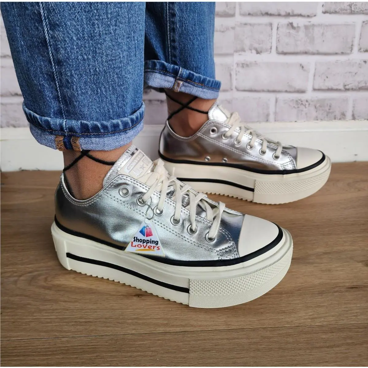 Converse shoes - Converse Chuck Taylor All Star Lift - A16406C - Silver (UPC: 194435828169) 0