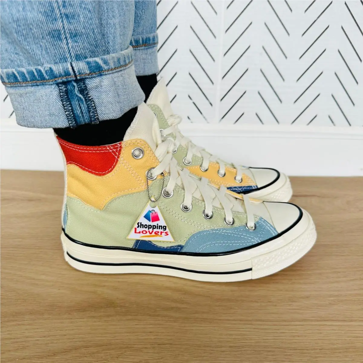 Converse shoes - Chuck 70 HI Crafted Patchwork - A03292C - Red (UPC: 194433686426) 0