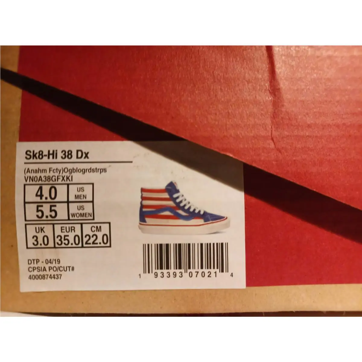 Vans shoes - Sk8-Hi 38 DX - VN0A38GFXKI - Multicolor 10