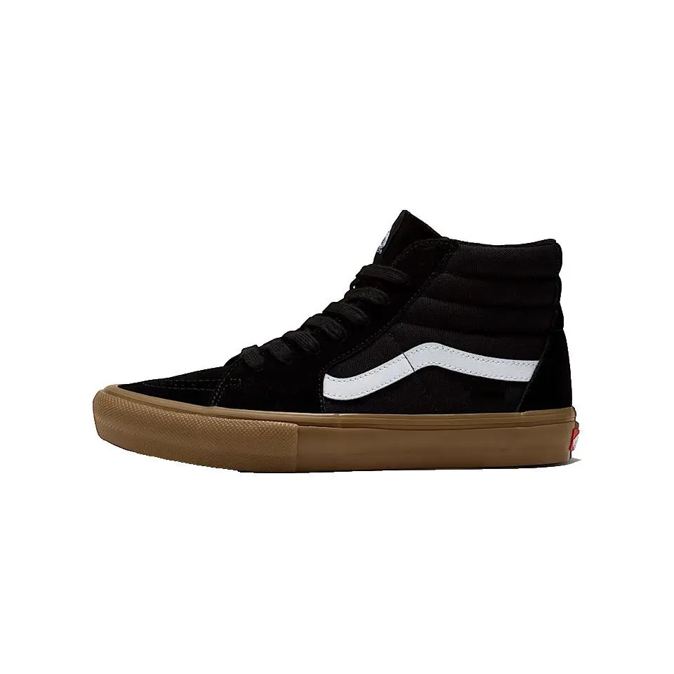 Vans Sk8-Hi Skate Sneakers Unisex Men SZ 7.5 = Women SZ 9 Shoes Black/gum/wh - BLACK/GUM - VN000CMXB9M