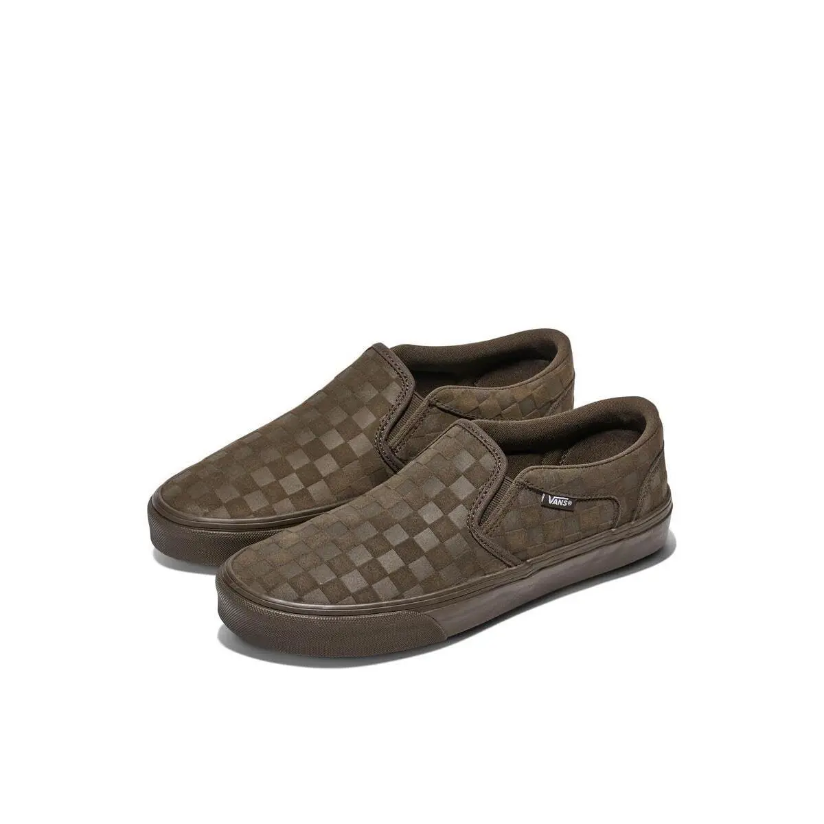 Vans shoes - Asher Slip-On Shoe - Asher Shoe - Vn000Csn - Embossed Suede Coal Brown (UPC: 197804424030) 0